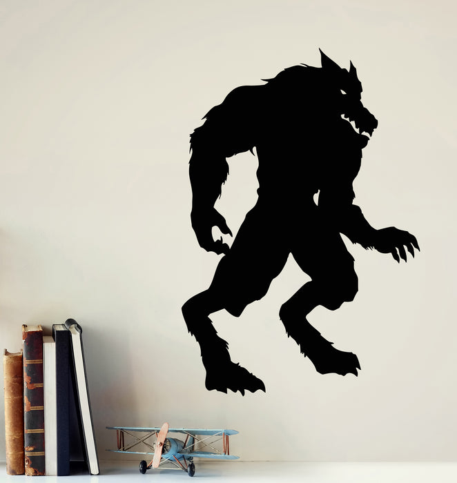 Vinyl Wall Decal Fantasy Big Beast Werewolf Aggressive Predator Stickers Mural (g7631)