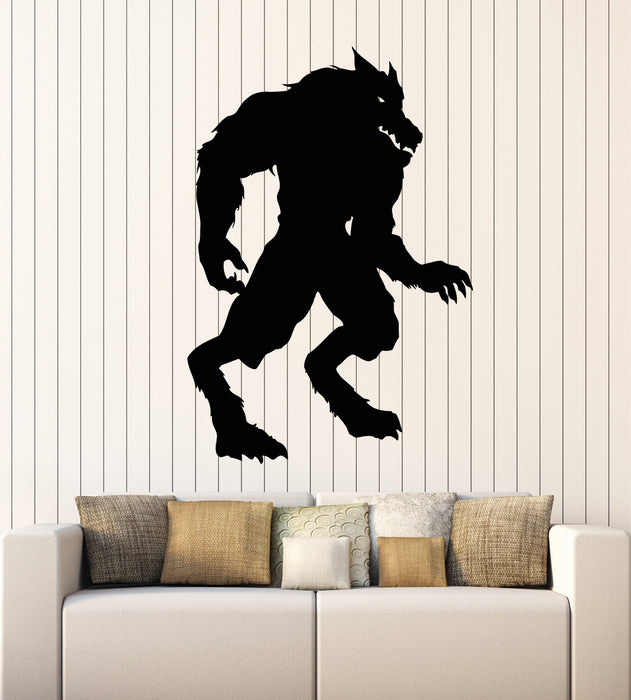 Vinyl Wall Decal Fantasy Big Beast Werewolf Aggressive Predator Stickers Mural (g7631)