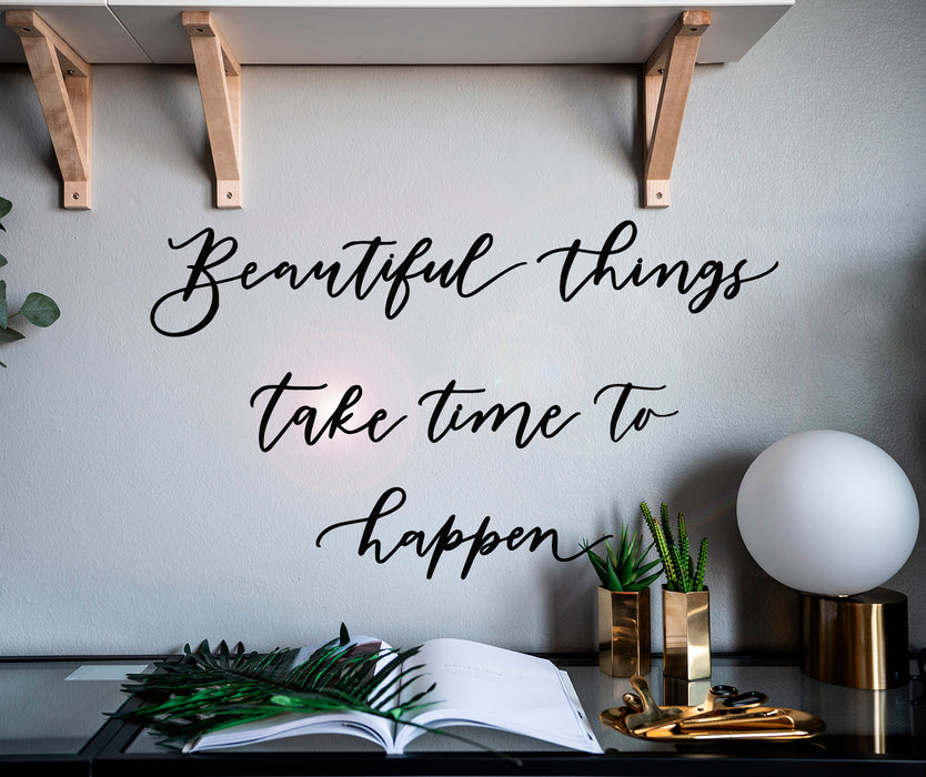 Vinyl Wall Decal Lettering Beautiful Things Interior Home Art Stickers Mural 22.5 in x 12 in gz196