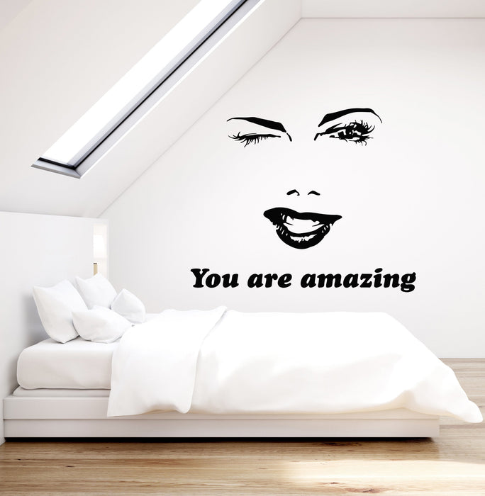 Vinyl Wall Decal Beauty Salon Inspiration Woman Quote Bedroom Art Decor Stickers Mural (ig5275)