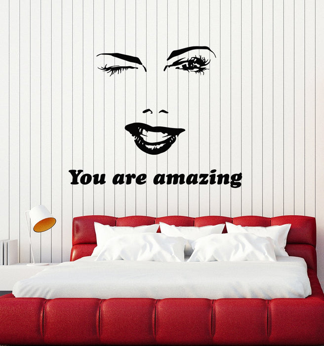 Vinyl Wall Decal Beauty Salon Inspiration Woman Quote Bedroom Art Decor Stickers Mural (ig5275)