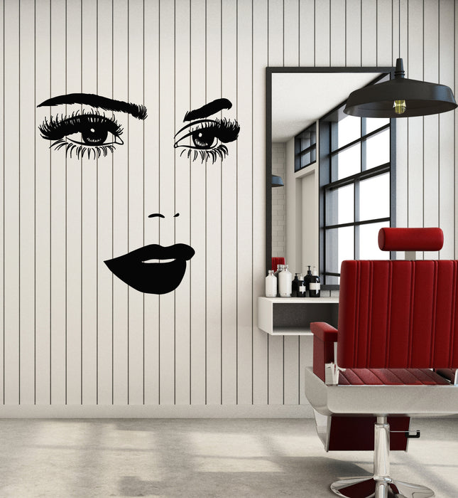 Vinyl Wall Decal Beauty Salon Sexy Woman Makeup Cosmetics Stickers Mural (g2537)