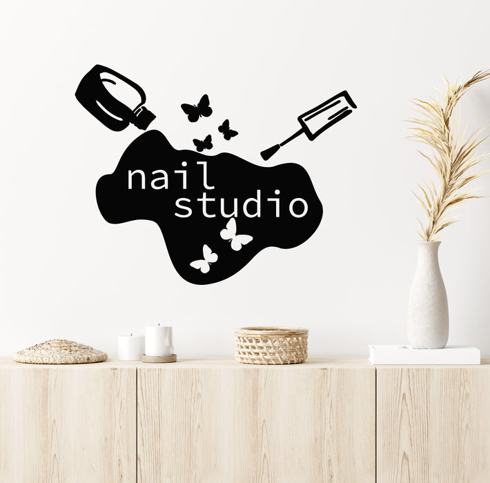 Vinyl Wall Decal Beauty Salon Nail Design Polish Manicure Studio Stickers Mural (g6862)