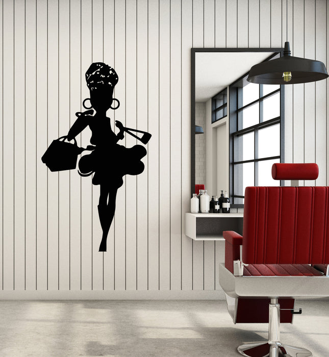 Vinyl Wall Decal Woman Beauty Salon Fashion Girl Shop Store Stickers Mural (g4110)