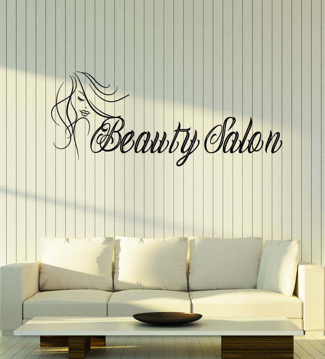 Vinyl Wall Decal Words Beauty Salon Spa Massage Relax Woman Stickers Mural (g4234)