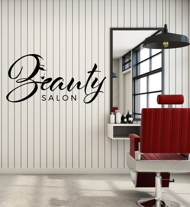 Vinyl Wall Decal Beauty Salon Abstract Woman Fashion Center Stickers Mural (g5972)