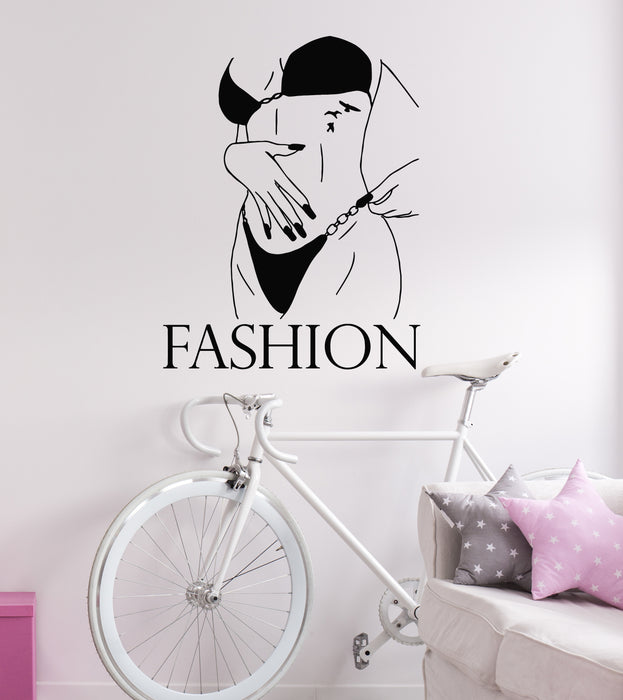 Vinyl Wall Decal Underwear Store Sexy Hot Girl Body Fashion Beauty Stickers Mural (g7864)