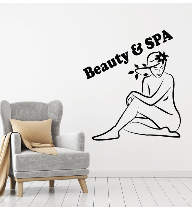 Vinyl Wall Decal Sexy Woman Spa Relax Beauty Salon Stickers Mural (g3144)