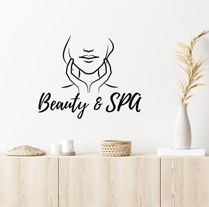 Vinyl Wall Decal Beauty Spa Salon Care Woman Relax Therapy Zone Stickers Mural (g4694)