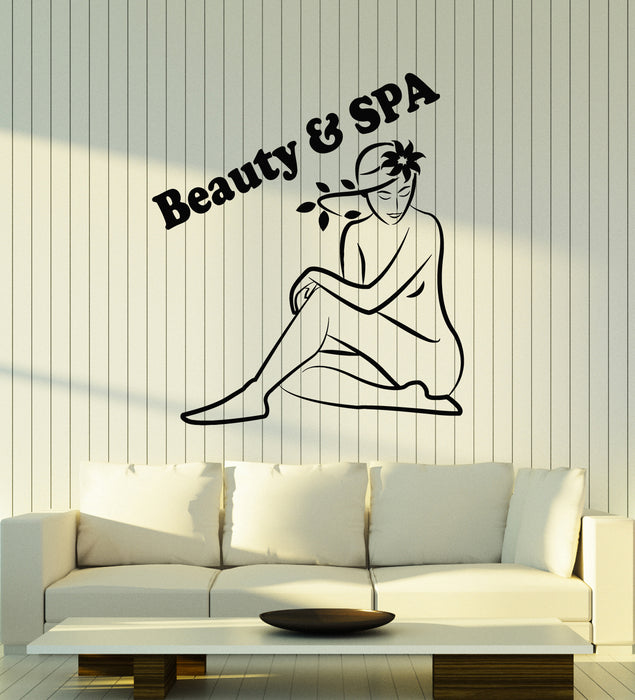 Vinyl Wall Decal Sexy Woman Spa Relax Beauty Salon Stickers Mural (g3144)