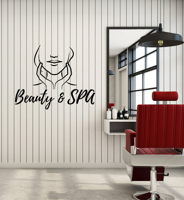 Vinyl Wall Decal Beauty Spa Salon Care Woman Relax Therapy Zone Stickers Mural (g4694)