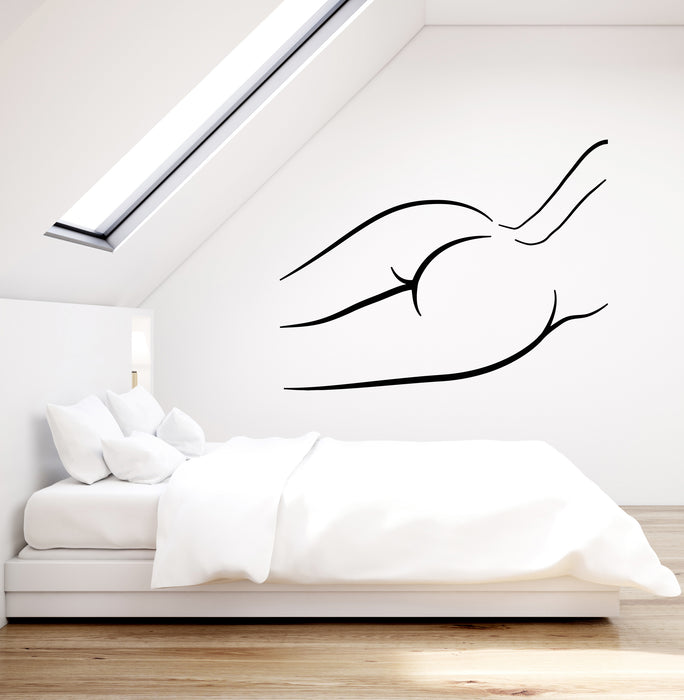 Vinyl Wall Decal Bedroom Decor Sexy Woman Naked Buttocks Stickers Mural (g6192)