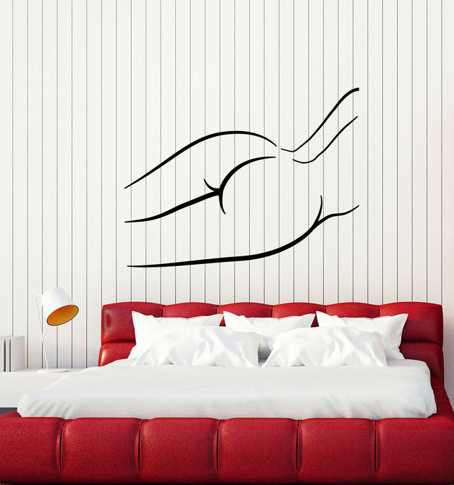 Vinyl Wall Decal Bedroom Decor Sexy Woman Naked Buttocks Stickers Mural (g6192)