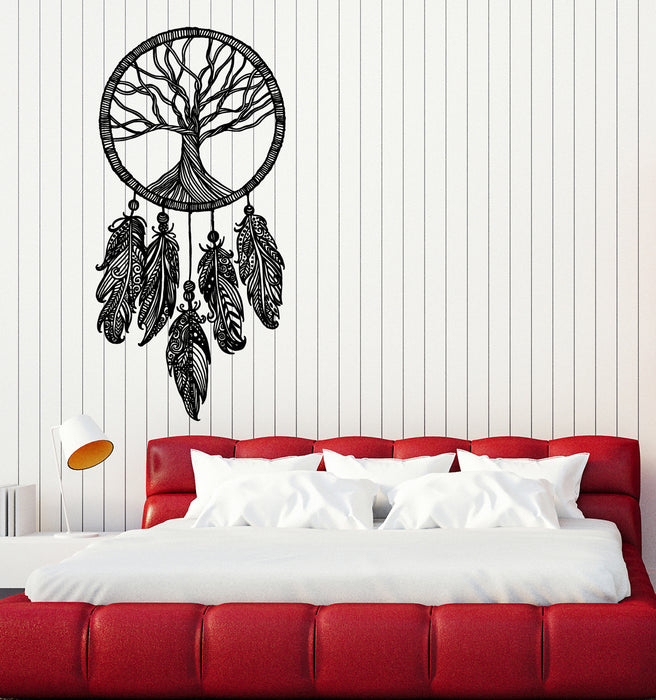 Vinyl Wall Decal Tree Roots Dreamcatcher Ornament Bedroom Talisman Stickers Mural (g6380)