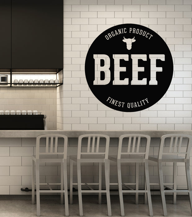 Vinyl Wall Decal Quality Fresh Beef Organic Product Butcher Stickers Mural (g7779)