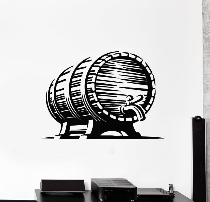 Vinyl Wall Decal Beer Barrel Hops Craft Pub Bar Brewhouse Stickers Mural (g270)