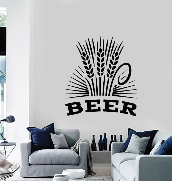Vinyl Wall Decal Alcohol Drinking Pub Bar Brewery Beer Foam Mill Stickers Mural (g271)