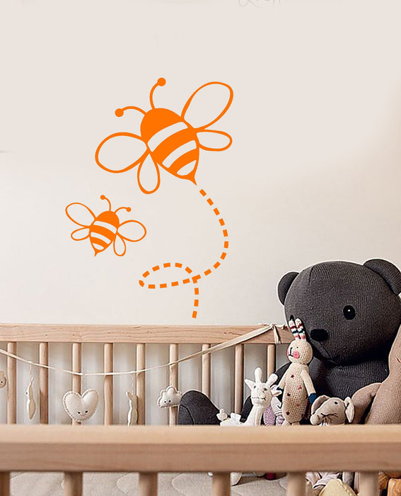 Vinyl Wall Decal Bees Nursery Baby Room Kids Decor Art Stickers Mural (ig5650)