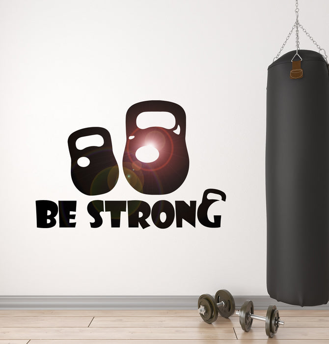 Vinyl Decal Quote Kettlebell Bodybuilding Motivation Fitness Sports Wall Stickers Unique Gift (ig2743)