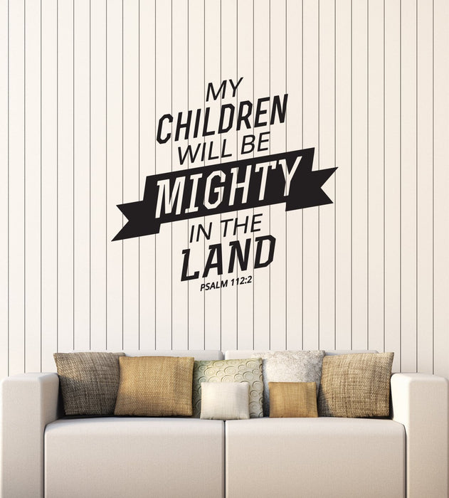 Autocollant mural en vinyle avec versets bibliques et psaumes, religion, art, intérieur, salle de prière, autocollants muraux (ig5777)