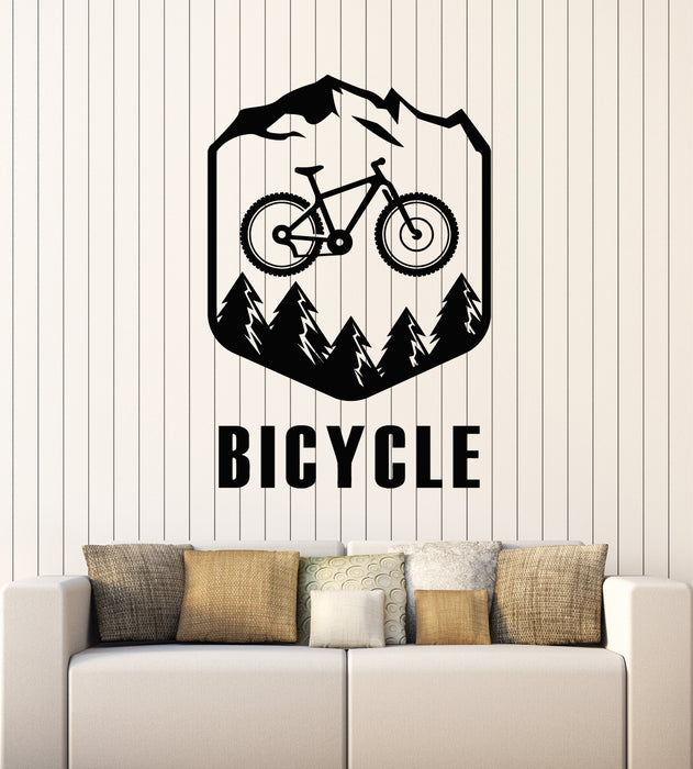 Vinyl Wall Decal Bicycle Bike Extreme Sport Mountain Cyclist Stickers Mural (g5946)