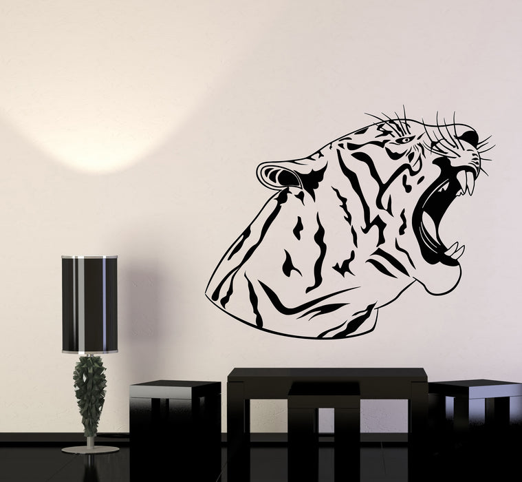 Vinyl Wall Decal Tiger Predator Big Cat Tribal Animal Head Stickers Mural (g2104)