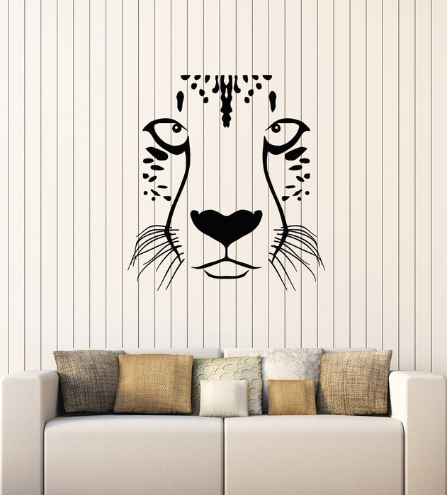 Vinyl Wall Decal Animal Predator Leopard Panther Big Cat Head Stickers Mural (g3605)