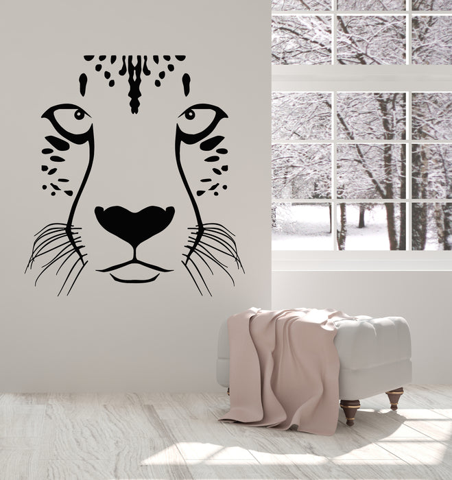Vinyl Wall Decal Animal Predator Leopard Panther Big Cat Head Stickers Mural (g3605)