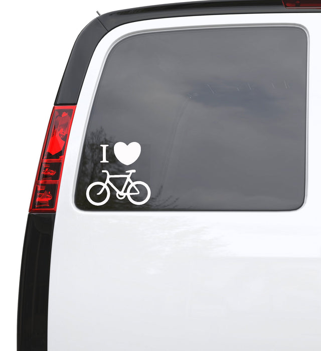 Auto Car Sticker Decal Cyclist Love Cycling Bicycle Truck Laptop Window 5" by 5" Unique Gift ig256c