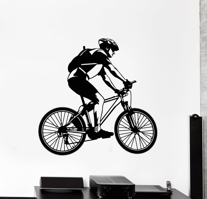 Vinyl Wall Decal Bicycle Bike Race Cycling Cyclist Sport Teen Art Stickers Mural (g952)