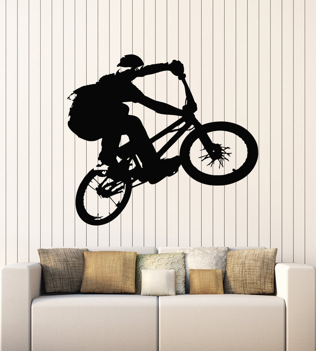 Vinyl Wall Decal Bike Racing Bicycle Cycling Cyclists Sport Stickers Mural (g6398)