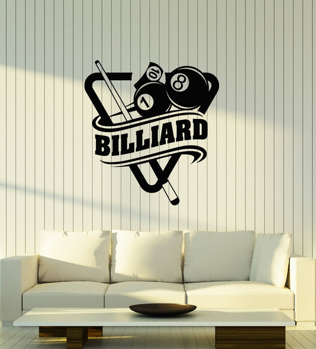 Autocollant mural en vinyle pour salle de billard, décoration intérieure, art de la chambre (ig5804)
