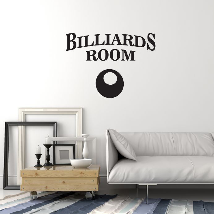 Vinyl Wall Decal Billiards Room Club Poolroom Man Cave Decor Stickers Mural (ig6076)