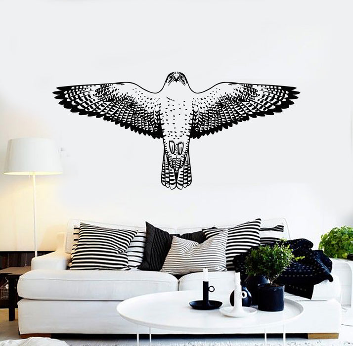Vinyl Wall Decal Falcon Flying Eagle Wings Hawk Tribal Bird Stickers Mural (g1523)