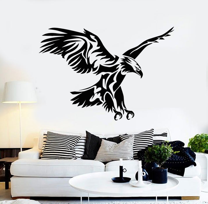 Vinyl Wall Decal Flying Eagle Wings Predator American Bird Stickers Mural (g474)
