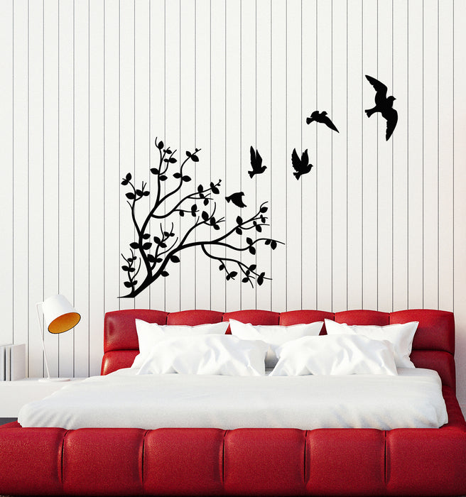 Vinyl Wall Decal Tree Birds Pattern Flying Children Room Stickers Mural (g1761)