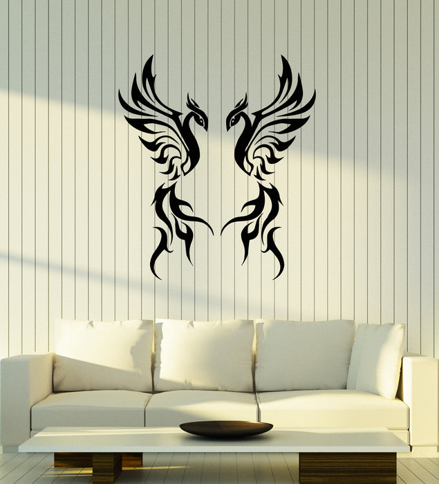 Vinyl Wall Decal Fairy Couple Birds Mythology Decoration Stickers Mural (g6180)