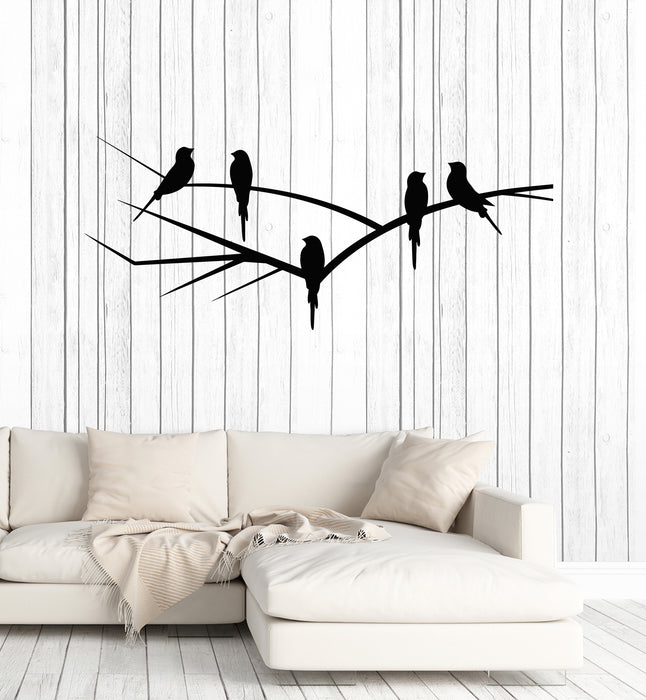 Vinyl Wall Decal Birds Free Tree Branch Bedroom Decor Stickers Mural (g6182)