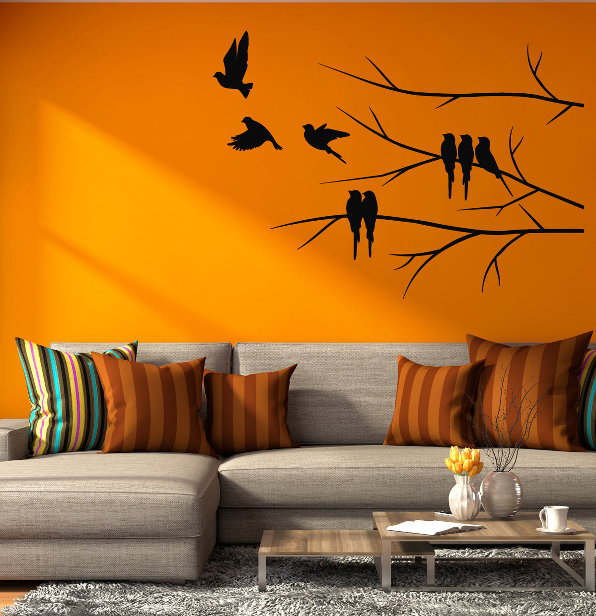 3D Bird Branch 223 Wall Stickers main image 1