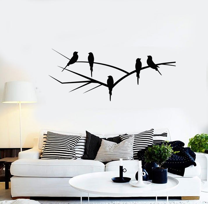 Vinyl Wall Decal Birds Free Tree Branch Bedroom Decor Stickers Mural (g6182)
