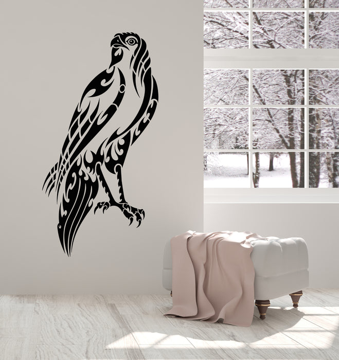 Vinyl Wall Decal Falcon Hawk Feathers Wild Freedom Bird Stickers Mural (g6564)