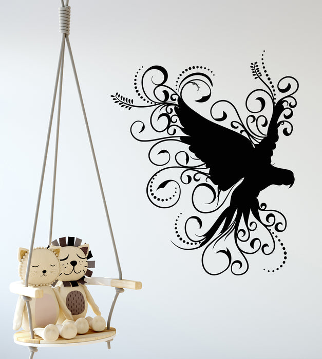 Vinyl Wall Decal Parrot Silhouette Bird Art Nature Nursery Decor Stickers Mural (g7015)