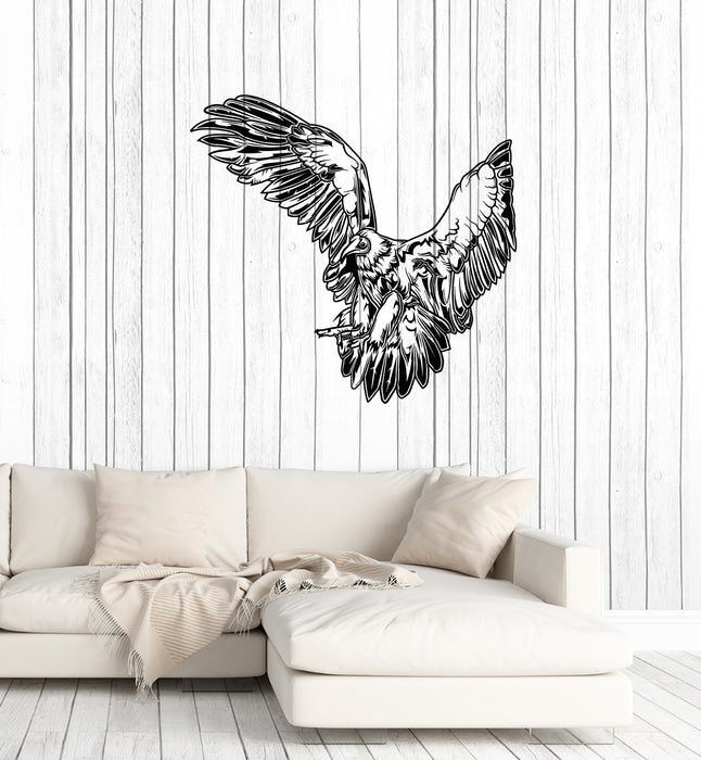 Vinyl Wall Decal Tribal Bird Predator Eagle Flying Big Wings Stickers Mural (g4223)
