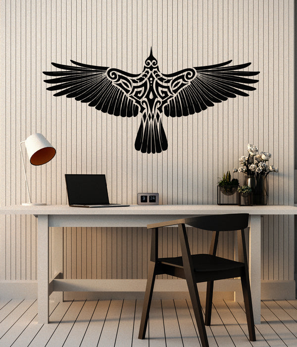 Vinyl Wall Decal Scandinavian Eagle Flying Bird Large Wings Stickers Mural (g5247)
