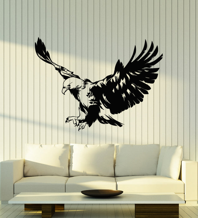 Vinyl Wall Decal Eagle Big Bird Flying Air Tribal Symbol Stickers Mural (g5306)