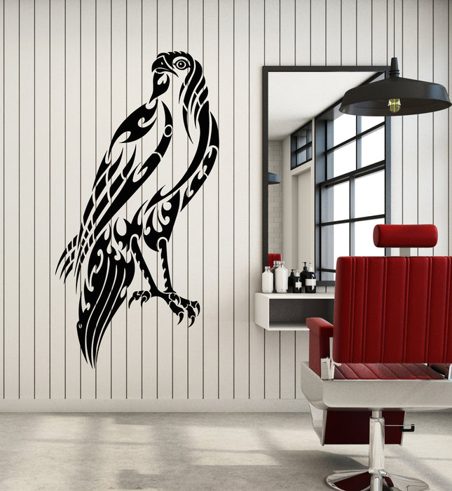 Vinyl Wall Decal Falcon Hawk Feathers Wild Freedom Bird Stickers Mural (g6564)