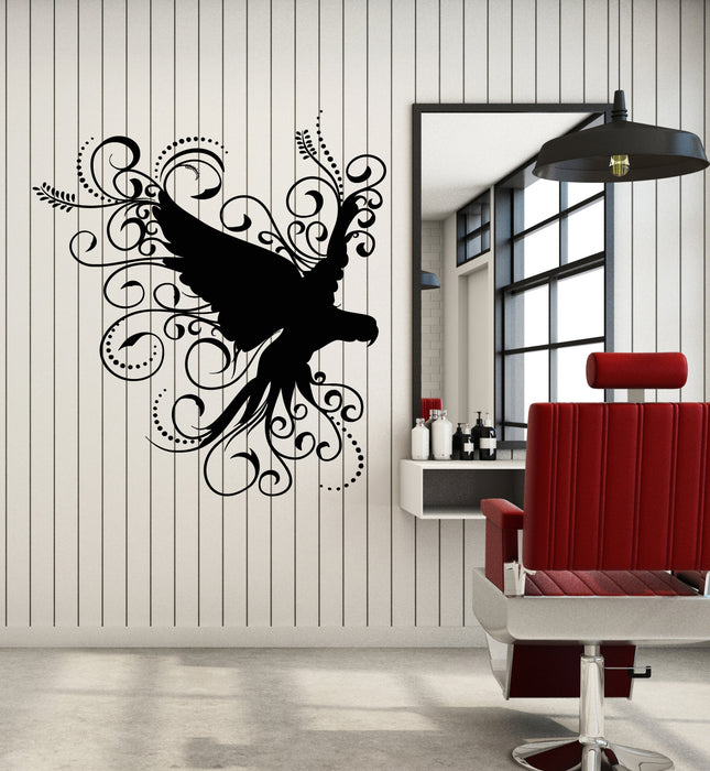 Vinyl Wall Decal Parrot Silhouette Bird Art Nature Nursery Decor Stickers Mural (g7015)