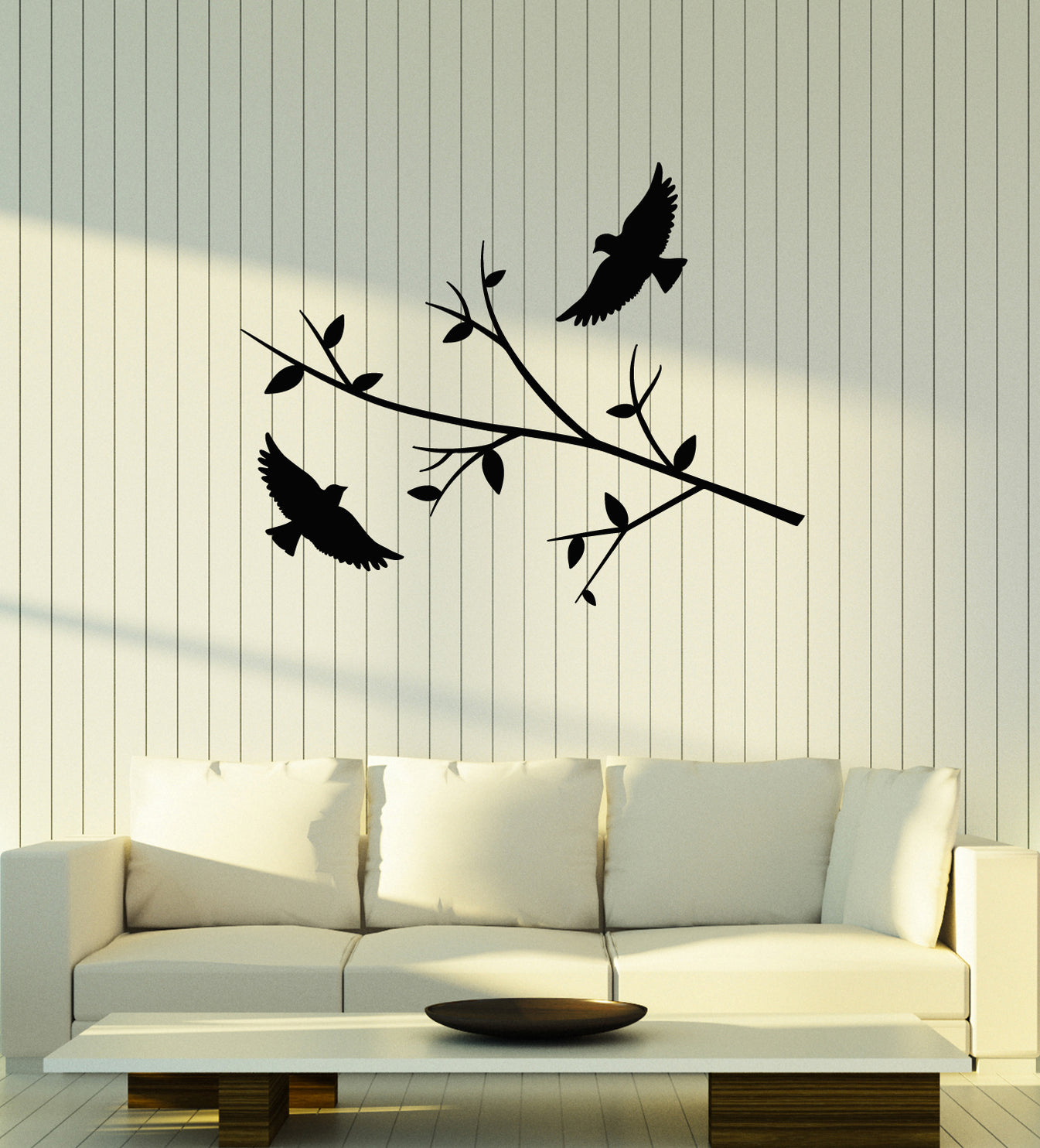 Vinyl Wall Decal Birds Tree Branch Freedom Bedroom Art Stickers Mural ...