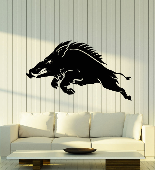 Vinyl Wall Decal Pig Wild Boar Hunting Shop Tribal Animal Stickers Mural (g2772)