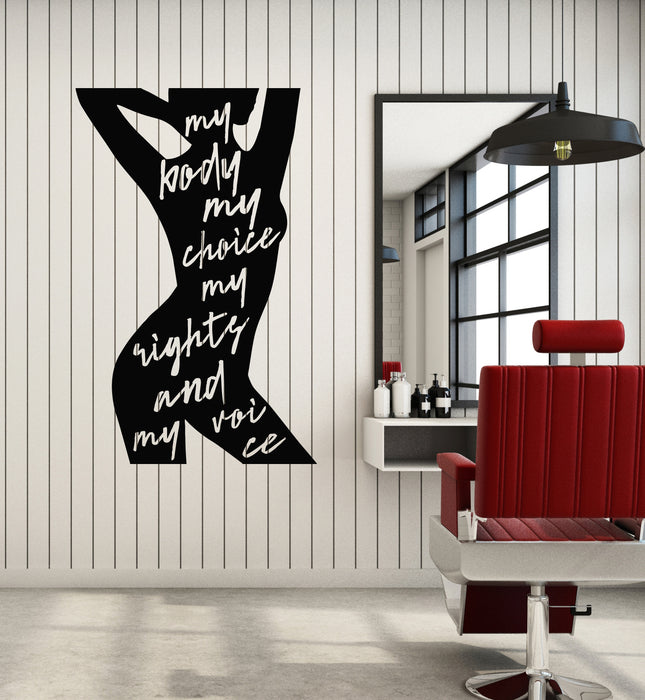 Vinyl Wall Decal Fitness motivational Quote Gym Beauty Body Stickers Mural (g4073)